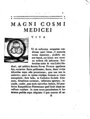 Tapa de Magni Cosmi Medicei vita
