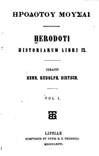 Tapa de Herodoti Historiarum libri IX