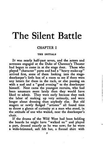Tapa de The silent battle