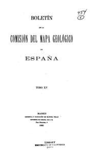 Tapa de Boletin / Spain. Instituteo Geologico y Minero