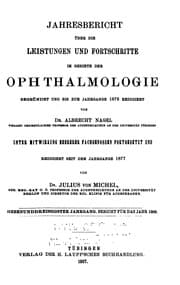 Tapa de Jahresbericht uber die Leistungen und Fortschritte im Gebiete der Ophthalmologie