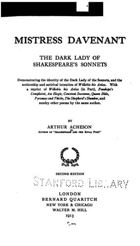 Tapa de Mistress Davenant