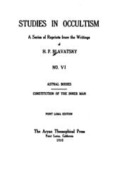 Tapa de Studies in Occultism