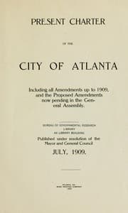 Tapa de Present charter of the city of Atlanta