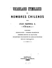 Tapa de Vocabulario etimolójico de nombres chilenos