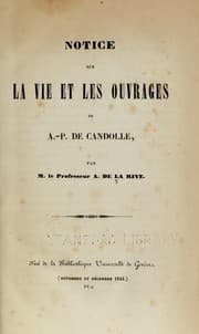 Tapa de Notice sur la vie et les ouvrages de A.-P. de Candolle