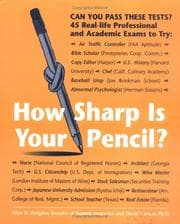 Tapa de How sharp is your pencil?