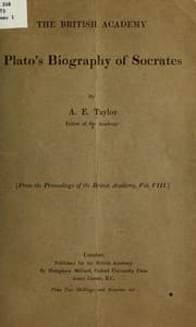 Tapa de Plato's biography of Socrates