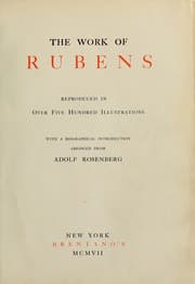 Tapa de The work of Rubens reproduced in over five hundred illustrations