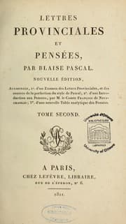 Tapa de Lettres provinciales et Pensées