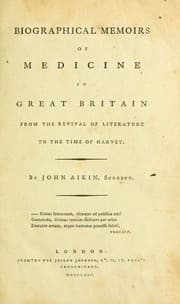 Tapa de Biographical memoirs of medicine in Great Britain from the revival of literature to the time of Harvey