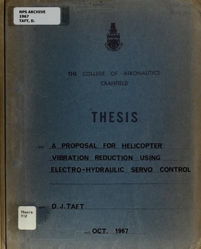 Tapa de A proposal for helicopter vibration reduction using electro-hydraulic servo control