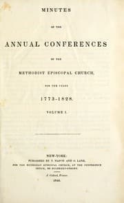 Tapa de Minutes of the Annual Conferences of the Methodist Episcopal Church