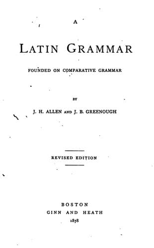 Tapa de Latin Grammar
