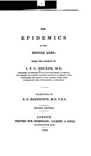 Tapa de The Epidemics of the Middle Ages