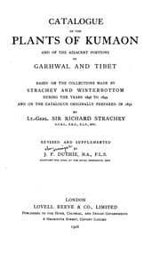 Tapa de Catalogue of the Plants of Kumaon and of the Adjacent Portions of Garhwal ...