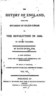 Tapa de The History of England: From the Invasion of Julius Cæsar, to the Revolution ..