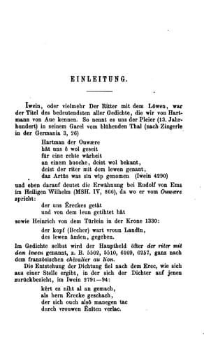 Tapa de Iwein: eine Erzählung