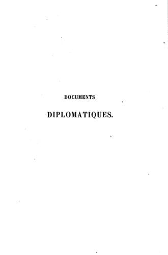 Tapa de Documents diplomatiques