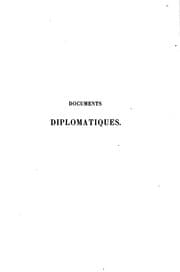 Tapa de Documents diplomatiques