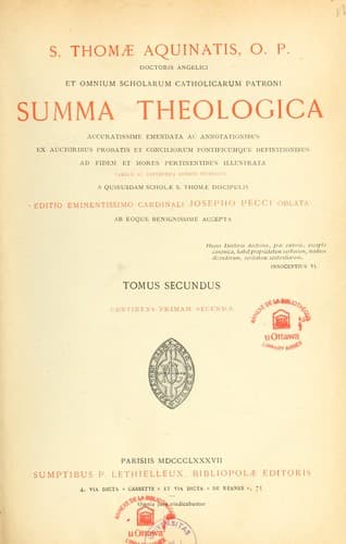 Tapa de Summa theologica