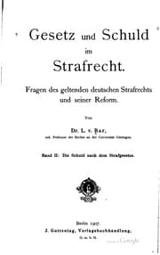 Tapa de Gesetz und Schuld im Strafrecht