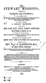 Tapa de The Stewart Missions: A Series of Letters and Journals, Calculated to Exhibit to British ..