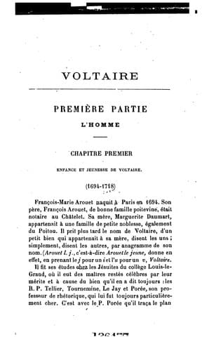 Tapa de Voltaire