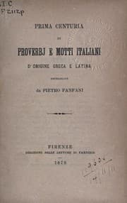 Tapa de Prima centura di proverbj e motti italiani d'origine greca e latina