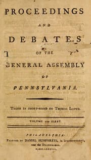 Tapa de Proceedings and debates of the General Assembly of Pennsylvania