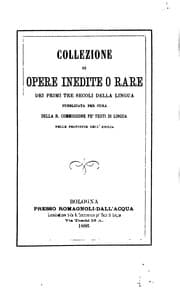 Tapa de Le antiche rime volgari