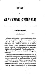 Tapa de ESSAI DE GRAMMAIRE GENERALE