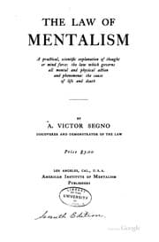 Tapa de The Law of Mentalism: A Practical, Scientific Explanation of Thought Or Mind ..