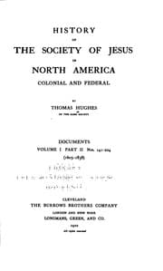 Tapa de History of the Society of Jesus in North America, Colonial and Federal ..