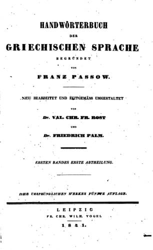 Tapa de Handwörterbuch der griechischen Sprache