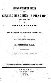 Tapa de Handwörterbuch der griechischen Sprache