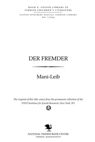 Tapa de Der fremder