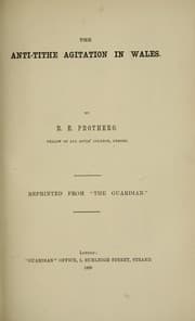 Tapa de The anti-tithe agitation in Wales