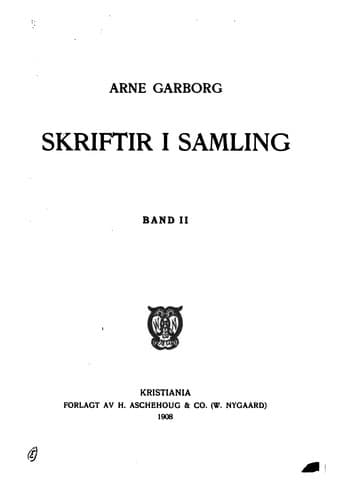Tapa de Skriftir I Samling