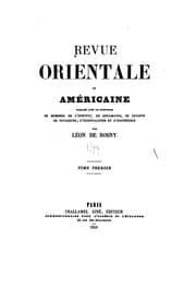 Tapa de Revue orientale et américaine