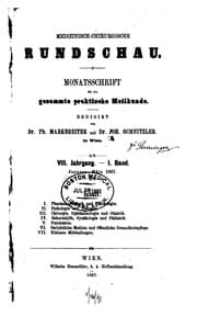 Tapa de Medicinisch-chirurgische Rundschau