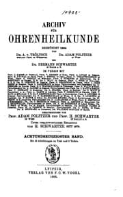 Tapa de Archiv fuer ohrenheilkunde