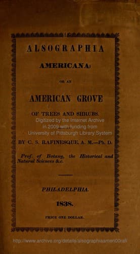 Tapa de Alsographia americana