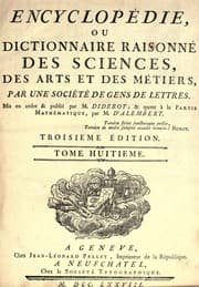Tapa de Encyclopédie, ou Dictionnaire raisonné des sciences, des arts et des métiers