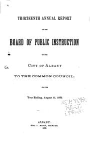 Tapa de Proceedings of the Board of Education of the City of Albany