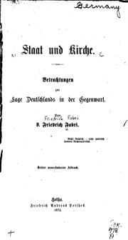 Tapa de Staat und Kirche: Betrachtungen zur Lage Deutschlands in der Gegenwart