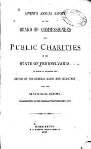 Tapa de Annual Report of the Board of Commissioners of Public Charities