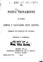 Tapa de El nuevo testamento de nuestro señor y Salvador Jesu Cristo: Version de ..