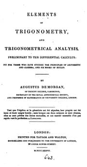 Tapa de Elements of trigonometry, and trigonometrical analysis, preliminary to the differential calculus
