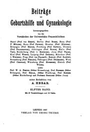 Tapa de Beiträge zur Geburtshuelfe und Gynäkologie